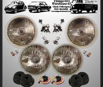 Ford Capri Mk3 LHD 5 & 3 4  Sealed Beam Halogen Conversion Headlight Kit Online Sale