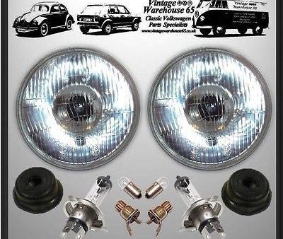 AC Cobra Replica Classic Domed 7  Sealed Beam Halogen Conversion Headlight Kit Fashion