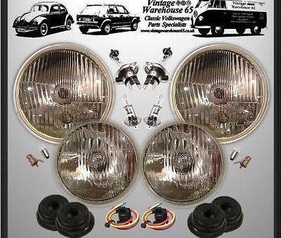 Daimler 7  Main & 5 & 3 4  Spot Halogen Conversion Sealed Beam LHD Headlight Kit Hot on Sale