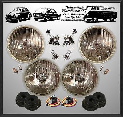 Corvette Stingray 5 & 3 4  LHD Sealed Beam Halogen Conversion Headlight Kit Supply