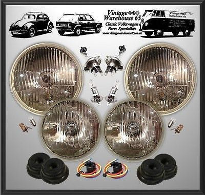 Daimler 7  Main & 5 & 3 4  Spot Halogen Conversion Sealed Beam LHD Headlight Kit Fashion