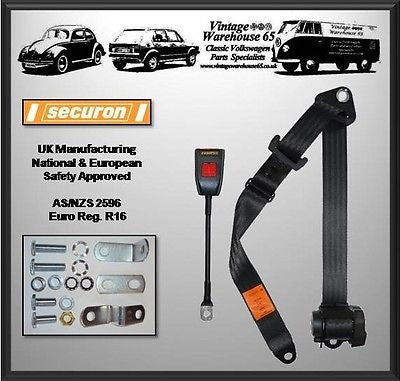 Austin Healey Sprite Mk1 2 Roadster 1959>64 Front 3 Point Automatic Seatbelt Kit Discount