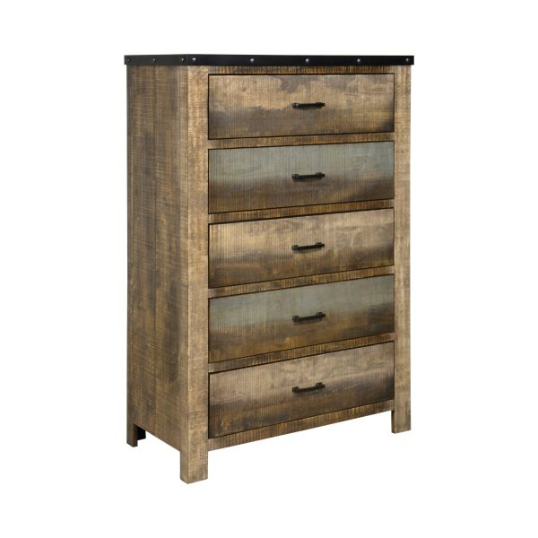 Sembene 5-Drawer Chest Antique Multi-Color Collection: You ll Love The Design Of This Chest, With Five Spacious Drawers, It Offers Ample Storage Space To Keep Your Room Organized.  SKU: 205095 Fashion