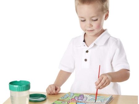 MELISSA & DOUG My First Paint With Water Animals: With a cup of water and the included paintbrush, kids can get instant rewards--with no messy paint spills - 9338 Online Sale