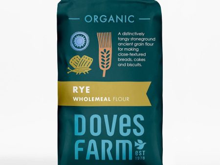 Doves Farm Organic Rye Wholemeal Flour 1kg  Stoneground from whole grain this 100% rye flour is naturally low in gluten, producing close textured bread and cakes with a pleasing continental flavour-5011766010054 Discount