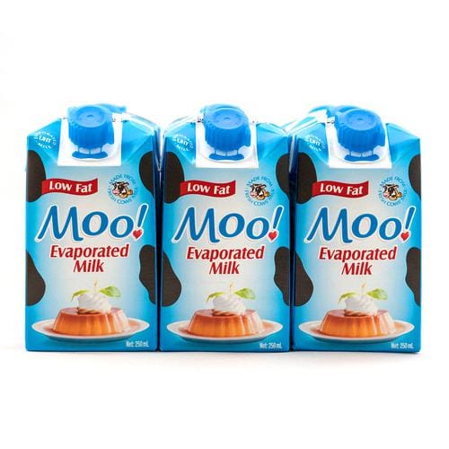 Moo Evaporated Milk Low Fat 12 Unit  8.5 oz Moo Low Fat Evaporated Milk is made from 100% fresh cows milk and has a rich, creamy texture-312491 Sale