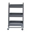 Kingrack 3-Tier Multi-Purpose Cart 17.04 Inch x 30.98 Inch-Assorted Color- White, Black, Grey -392131-6971524140074 For Cheap