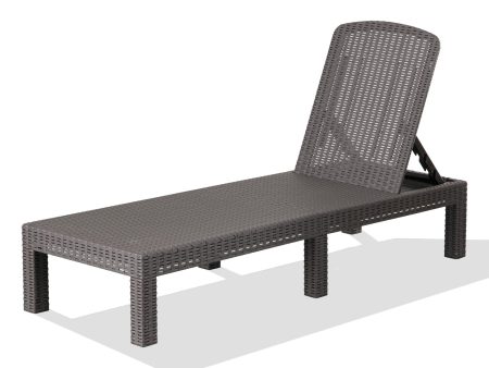 Outraveler Outdoor Chaise Lounge Chair for Pool, Patio Bench Waterproof Sunbed,Mocha Online Hot Sale