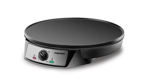 Chefman Electric Crepe Maker & Griddle, Precise Temperature Control Skillet for Perfect Brunch Blintzes, Pancakes, Eggs, Bacon, & Tortillas, 12  Nonstick Grill Pan - 404345 Online now