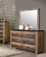 Sembene 6-Drawer Dresser Antique Multi-Color Collection: Add A Touch Of Rustic Charm To Your Bedroom Decor. This Wooden Dresser Is Finished In Pleasing Earth Tones, Giving It A Classic Look.  SKU: 205093 Discount