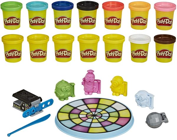 HASBRO  Playdoh Minions Disco Set: Play-Doh set, kids can make their own Play-Doh Minions and decorate them with disco-themed accessories - E8765 Supply