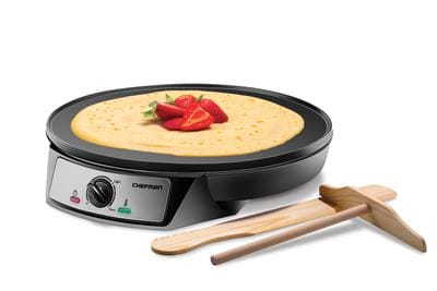 Chefman Electric Crepe Maker & Griddle, Precise Temperature Control Skillet for Perfect Brunch Blintzes, Pancakes, Eggs, Bacon, & Tortillas, 12  Nonstick Grill Pan - 404345 Online now