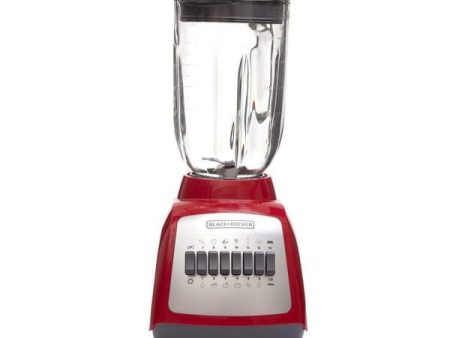 BLACK & DECKER 10 SPEED BLENDER GLASS JAR 550W RED - BLBD210GR Hot on Sale