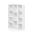 Furinno Luder Book   Storage Shelf Organizers , 11-Cube, White- B084PLF6N2 Online now