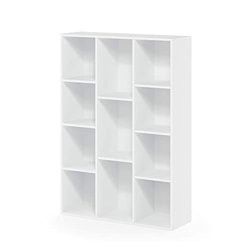 Furinno Luder Book   Storage Shelf Organizers , 11-Cube, White- B084PLF6N2 Online now