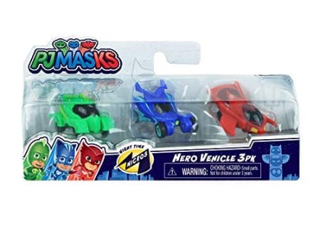 JUST PLAY  Pj Masks Hero Vehicle 3 Pack:  Featuring three of kids  favorite heroes vehicles, these vehicles are small enough to fit in the palm of your hand and travel in a pocket - 95760 Online now