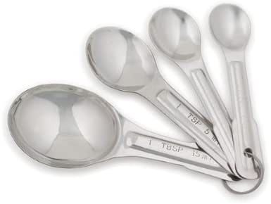 Royal Industries Measuring Spoons, Stainless Steel These spoons are the perfect solution for any busy kitchen or catering service, and their incredible value makes them a steal-ROYMS Discount