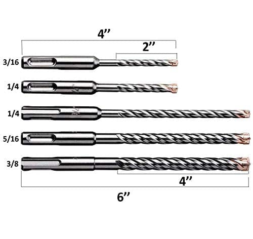 WORKSITE 5 Piece Masonry Drill Bit Set.  High-Speed Bit. Suitable For Drilling In Concrete Surfaces. Can Be Used on Glass Brick Plastic Cement Wood Tile EtcHigh Quality Multi-Purpose Drill Bit Set. Tipped For Prolonged Life And Heavy-Duty Use. – XMDB05S Sale