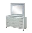 Gunnison 6-Drawer Dresser Silver Metallic, Give Your Home A Modern Glam Update To Classic Design With This Transitional Six-Drawer Dresser. It Features A Giltzy Design That Takes Center Stage In Any Modern Bedroom.  SKU: 223213 For Sale