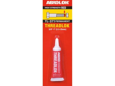 ABRO Threadlok Industrial-Grade Epoxy Resin Adhesive, Red, 6 ml, High Strength, Versatile, Easy to Use, Prevents Loosening, Ideal for Fasteners--TL371 ( MABR0015) Online Sale