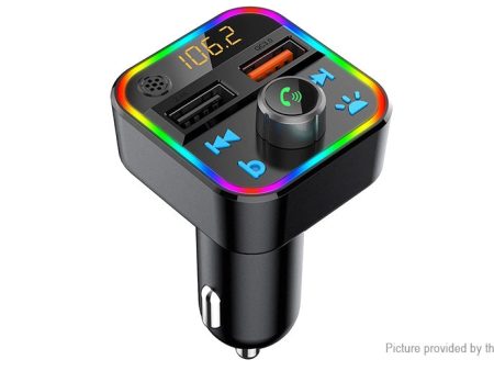 Wireless Music Stream Car Charger Bluetooth FM Transmitter with RGB Dancing light. This device releases stream music and call directly from your Bluetooth device to your car’s FM stereo system-NP-9951QUBTL For Discount