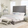 Camille California King Button Tufted Bed Grey Collection: The Impressively-Styled Bed Makes A Bold Yet Fashionable Statement, This Bed Is A Graceful Addition To The Bedroom. Camille SKU: 300621KW Online now