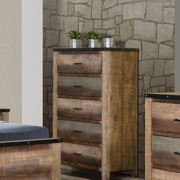 Sembene 5-Drawer Chest Antique Multi-Color Collection: You ll Love The Design Of This Chest, With Five Spacious Drawers, It Offers Ample Storage Space To Keep Your Room Organized.  SKU: 205095 Fashion