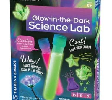 THAMES & KOSMOS  Glow In The Dark Science Lab: onduct fun and illuminating experiments with glowing substances and neon pigments with this exciting (and educational!) science kit - 550033 Online Hot Sale