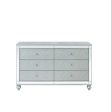 Gunnison 6-Drawer Dresser Silver Metallic, Give Your Home A Modern Glam Update To Classic Design With This Transitional Six-Drawer Dresser. It Features A Giltzy Design That Takes Center Stage In Any Modern Bedroom.  SKU: 223213 For Sale