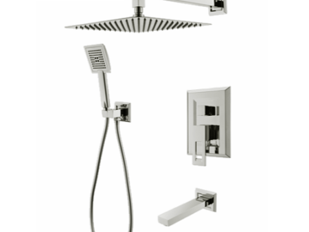 Aquarius Bathtub & Shower Mixer Brushed Nickel - APT 119-BN For Discount