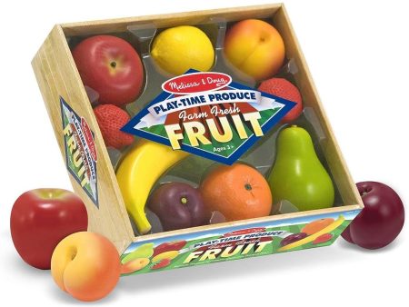 MELISSA & DOUG  Play-time Produce Fruit - Play Food: Picked at the peak of ripeness, these realistically sized fruits come packed with vitamin  P  for play - 4082 For Cheap