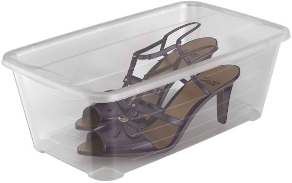 Life Story 12 pk Shoe Box 6 qt Keep your nice shoes and other valuable belongings safe in storage when you choose this 12 pack of Life Story 6 Quart Clear Shoe & Closet Storage Box Container-718613 Fashion