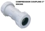 Brown s PVC Compression Coupling White 3 In For Sale