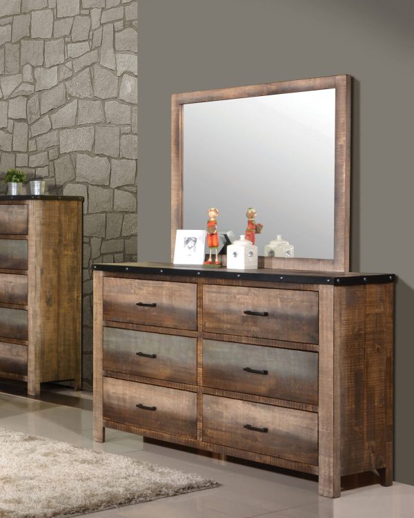 Sembene Rectangular Mirror Antique Multi-Color Collection: This Mirror Looks Beautiful Above A Dresser, Looks Great In A Modern Or Classic Space. Dress Up A Hallway Or Bedroom With The Square Silhouette And Raised Edges Of The Frame.  SKU: 205094 For Discount