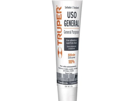 TRUPER TRANSPARENT SEALANT, 100% SILICONE - 17562 For Sale