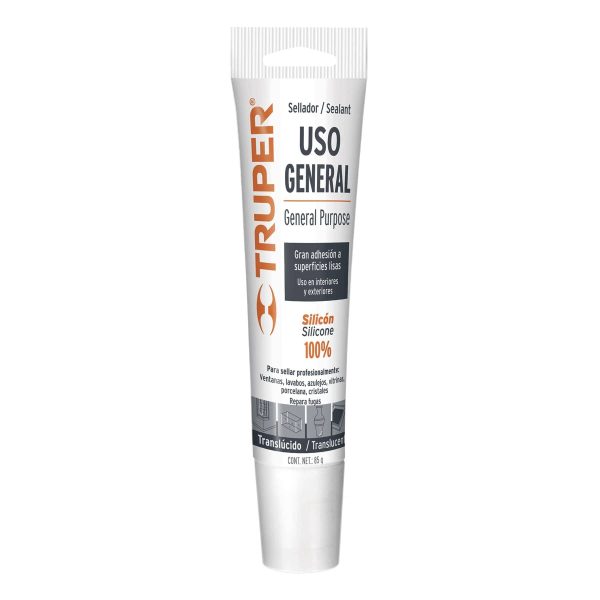 TRUPER TRANSPARENT SEALANT, 100% SILICONE - 17562 For Sale