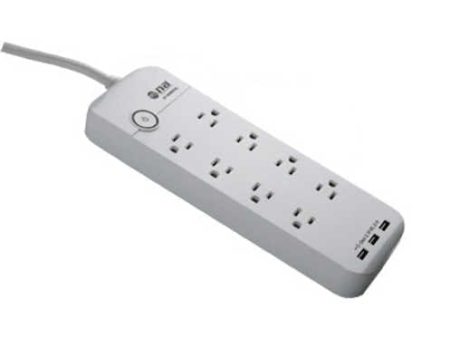 NIPPON  8 outlet AC Power Strip With Triple Usb Ports The Power Strip can expand your office and home’s connectivity, gives ultimate convenience for powering computer electronics, home entertainment, digital USB devices and more-17-81803U Discount