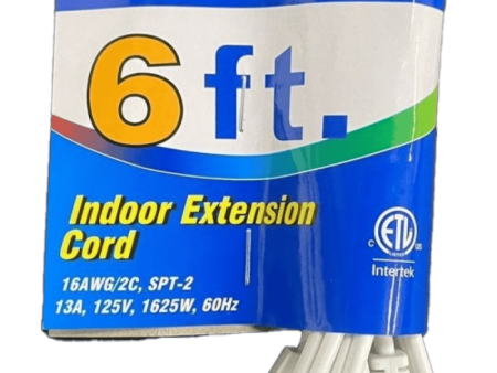 Powerlink Indoor extension cord, durable, perfect for office or home. Various Size 6ft, 12ft,15ft, 20ft Online Sale