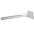 Tablecraft 18 inch Stainless Steel Square-Faced Potato Bean Masher  Mash potatoes and beans with ease using the Tablecraft 18 inch stainless steel square-faced potato   bean masher-7418 For Discount