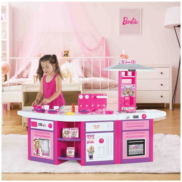 Barbie Kitchen Set: The Barbie Kitchen Playset is larger than life and includes multiple modular components that all fit together to create your dream Barbie kitchen - 1614 For Sale