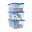 Iris Plastic Storage Tote 3 Pieces Set is perfect for eliminating clutter and getting the whole house organized -278090 on Sale