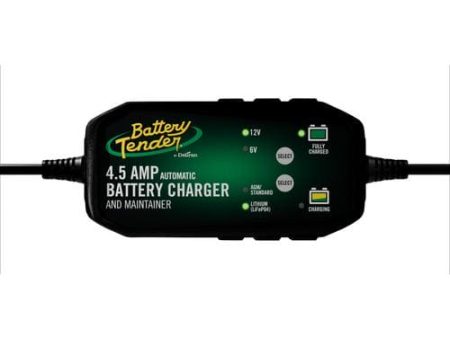 Battery Tender Battery Charger 6V 12V  It has an output of 4.5 amps that is distributed from 6 to 12 volts. It is shockproof- 470348 Cheap